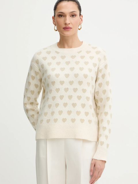 Morgan sweter damski kolor beżowy lekki MCOEUR - zdjęcie produktu nr 1