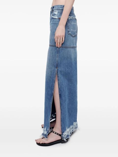 RE/DONE split mid-rise denim skirt - Blue - zdjęcie produktu nr 2