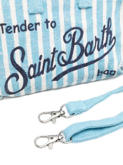MC2 Saint Barth striped frayed-edge phone bag - Blue