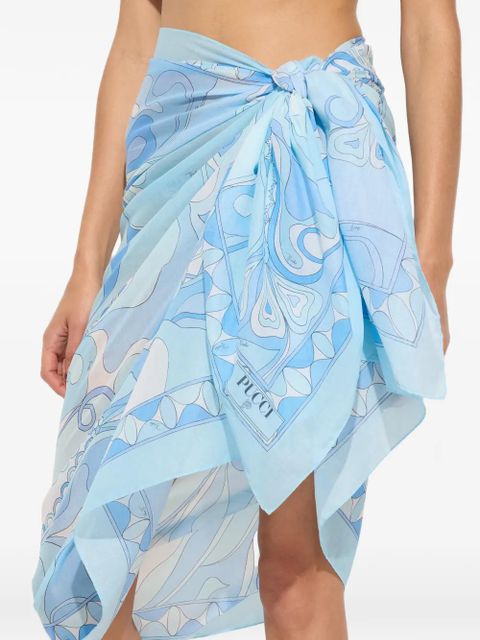 PUCCI orchid-print sarong - Blue - zdjęcie produktu nr 2