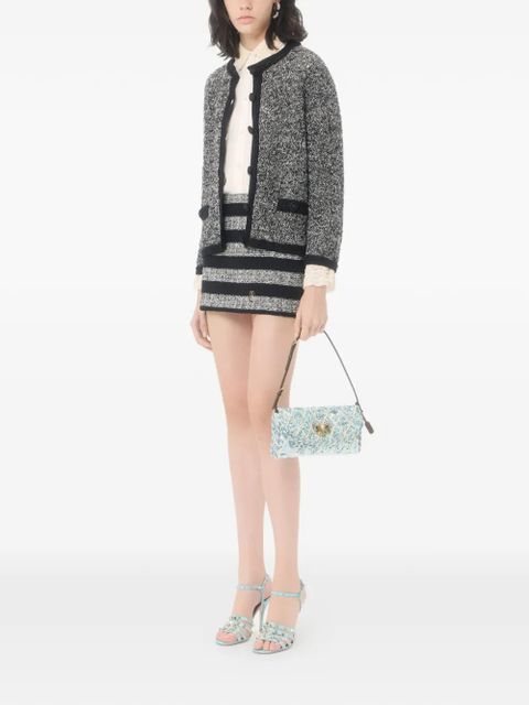 Valentino Garavani DeVain small shoulder bag with rhombelle embroidery - Blue