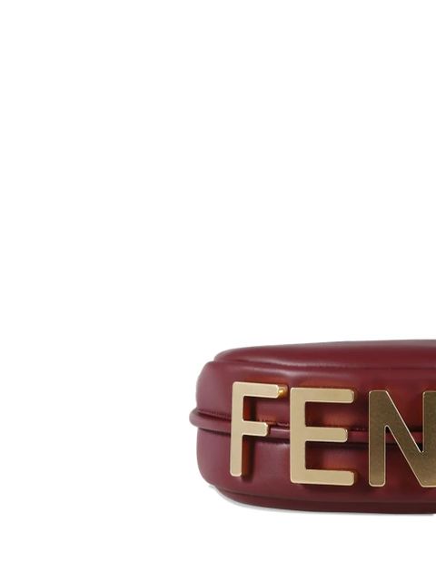 FENDI Fendigraphy logo shoulder bag - Red