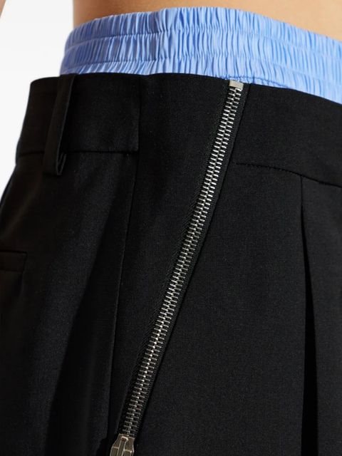 Alexander Wang layered pleated skirt - Black