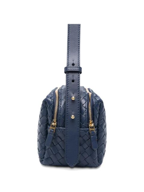 Elleme woven-leather shoulder bag - Blue