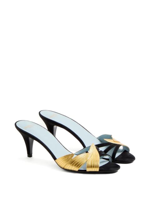 Valentino Garavani Foliefoliage sandals - Black