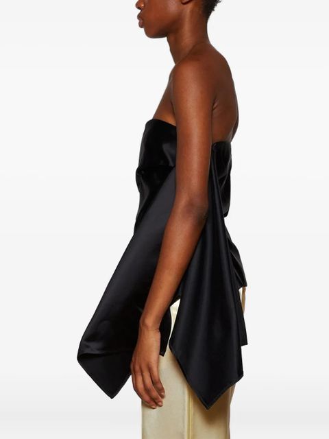 The Row draped asymmetrical top - Black