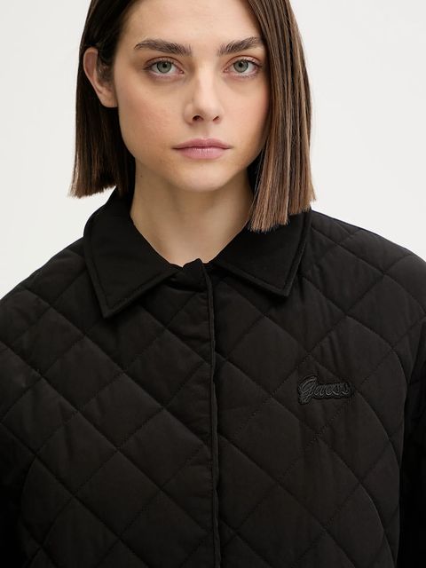 Guess kurtka BIANCA kolor czarny przejściowa V5YL13 WHE92