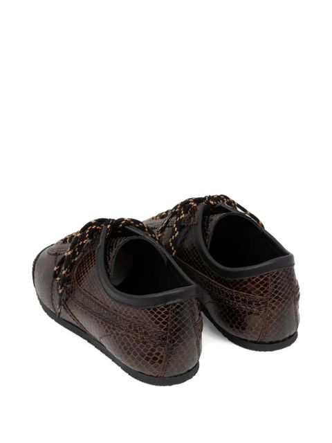 DRIES VAN NOTEN snakeskin leather sneakers - Brown - zdjęcie produktu nr 2