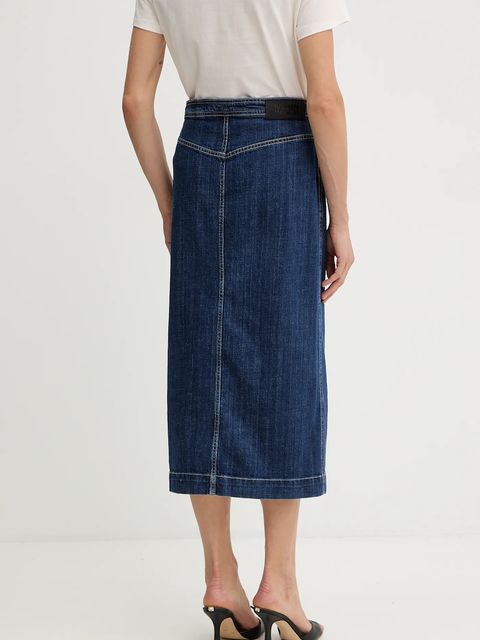 Silvian Heach spódnica SIKIM kolor granatowy midi prosta GPA25402GO