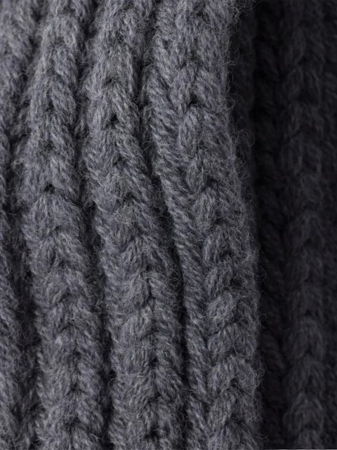 Prada enamelled triangle rib knit scarf - Grey - zdjęcie produktu nr 2