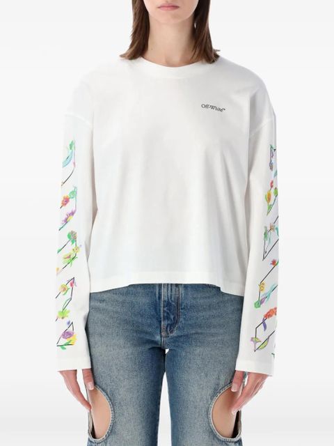 Off-White floral-print long-sleeve T-shirt - zdjęcie produktu nr 2