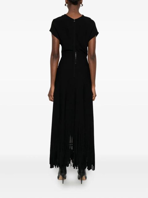 Lanvin safety-pin fringed midi dress - Blue