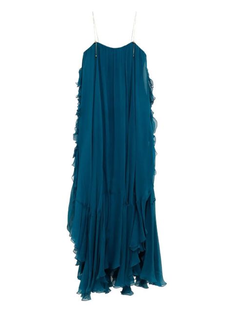 Chloé ruffled silk dress - Blue - zdjęcie produktu nr 1