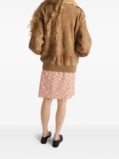 Prada floral Triangle-logo mini skirt - Pink