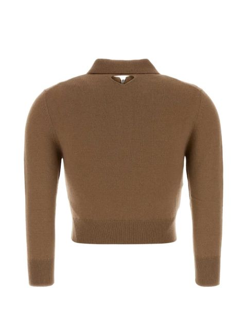 Prada zip cashmere polo top - Brown - zdjęcie produktu nr 2