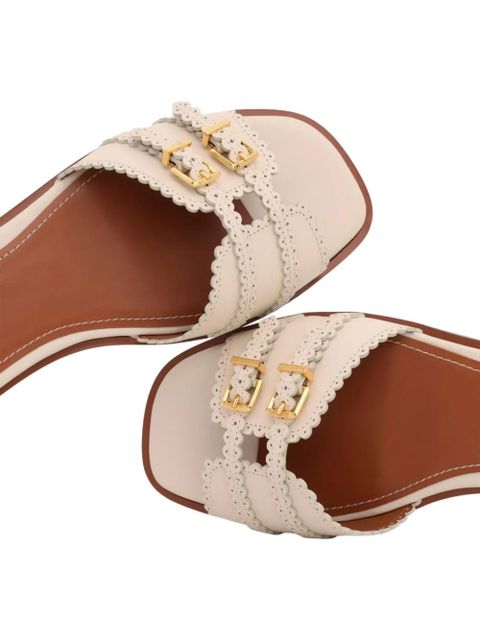 ZIMMERMANN Goldie buckle-fastening leather sandals - Neutrals