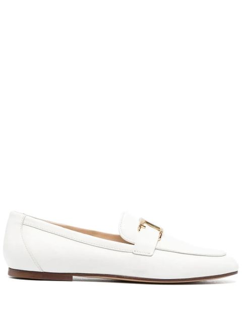 Tod's T-logo leather loafers - White - zdjęcie produktu nr 1