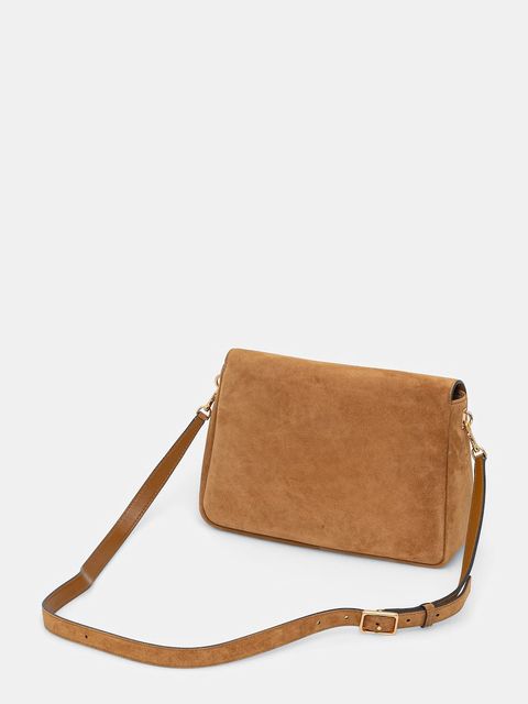 Tory Burch torebka zamszowa Charlie - zdjęcie produktu nr 2