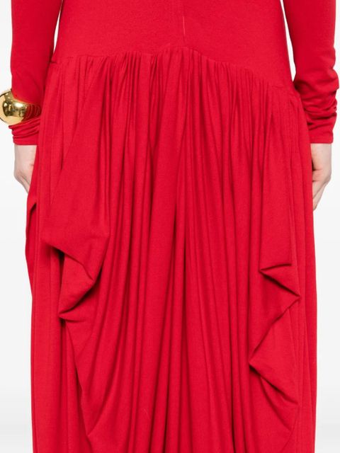 Magda Butrym high-neck pleated dress - Red