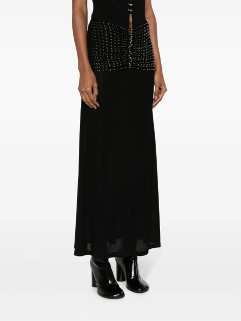 Rabanne high-waisted studded skirt - Black