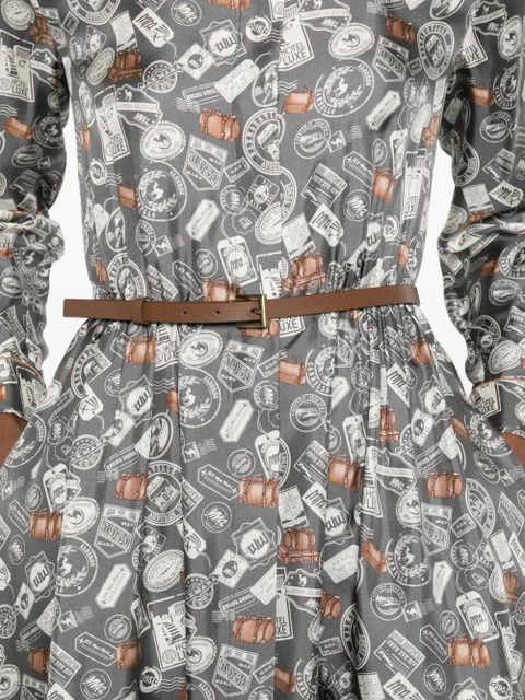 Max Mara printed collared dress - Grey