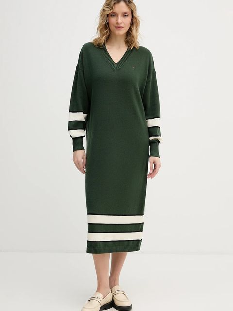 Tommy Hilfiger sukienka z dodatkiem kaszmiru - zdjęcie produktu nr 1