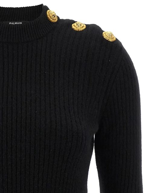 Balmain ribbed embellished sweater - Black