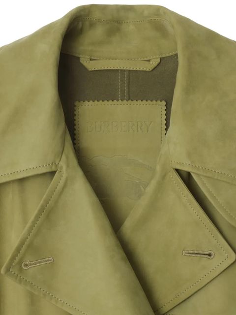 Burberry double-breasted belted trench coat - Green
