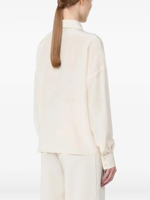 Max Mara Colono bow-collar shirt - Neutrals