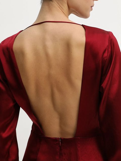 Undress Code sukienka kolor bordowy maxi prosta 1080