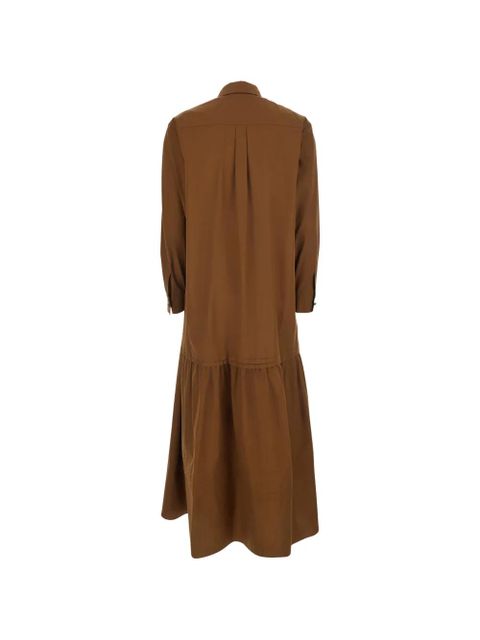 Max Mara Tlecito belted tiered shirt midi dress - Brown - zdjęcie produktu nr 2