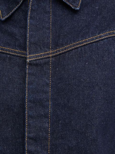 Victoria Beckham point-collar long-sleeve shirt - Blue