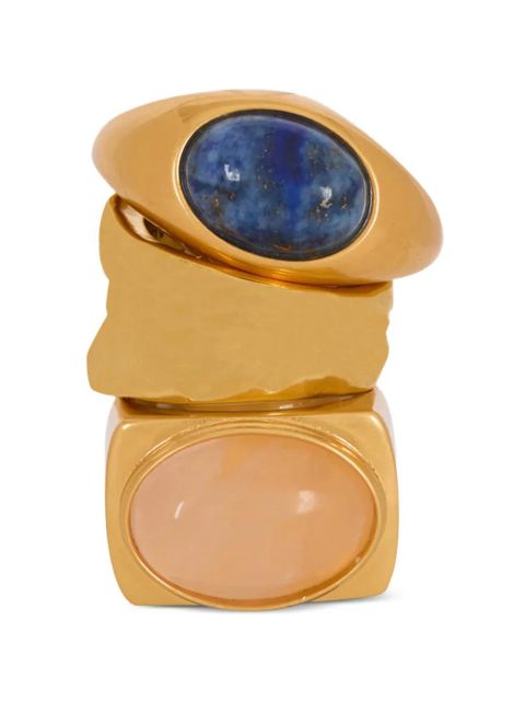 Balmain geometric signet rings set - Gold - zdjęcie produktu nr 1