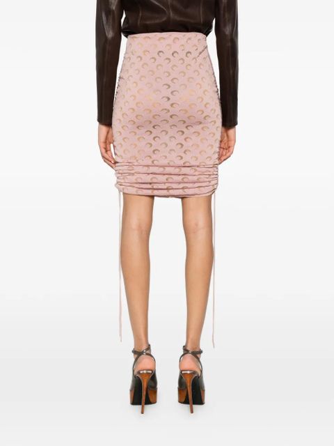 Marine Serre moon-print skirt - Pink