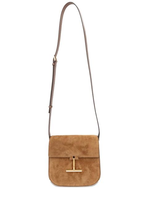 TOM FORD suede logo-detail shoulder bag - Brown - zdjęcie produktu nr 2