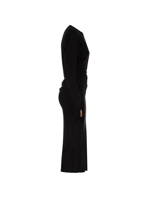 Max Mara draped midi dress - Black