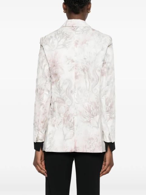 Max Mara floral-print blazer - White