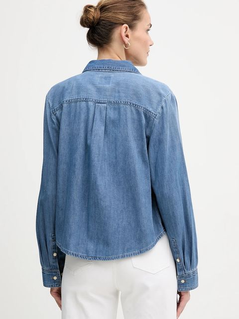 Calvin Klein Jeans koszula jeansowa damska kolor niebieski regular z kołnierzykiem klasycznym LV047E902G