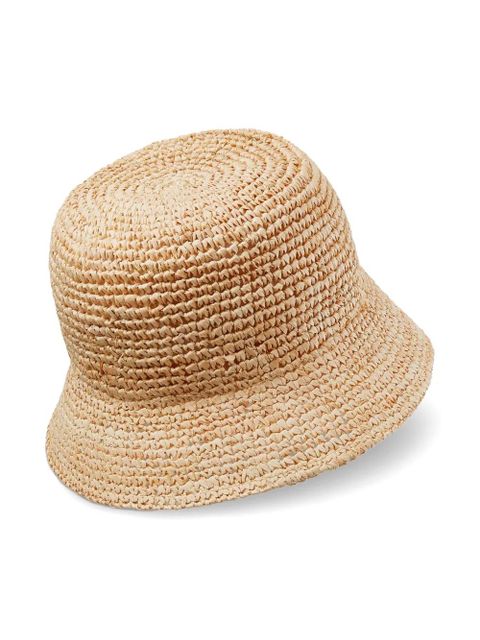Jimmy Choo Atena logo-embroidered raffia hat - Neutrals - zdjęcie produktu nr 2
