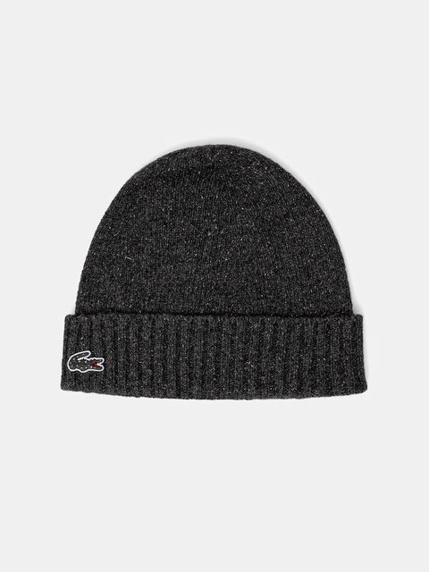 Lacoste czapka z dodatkiem wełny kolor szary RB5995 - zdjęcie produktu nr 1