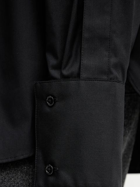 BOSS koszula bawełniana damska kolor czarny relaxed z kołnierzykiem klasycznym 50548455