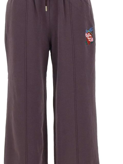 Casablanca embroidered-logo drawstring track pants - Purple