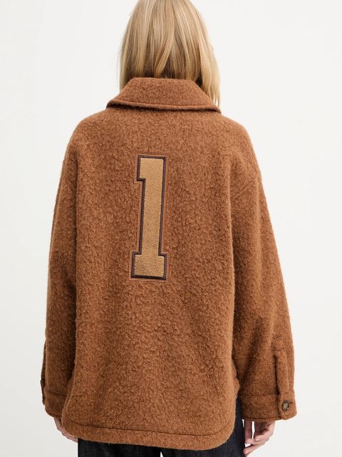 MAX&Co. płaszcz z dodatkiem wełny kolor brązowy 2528086012200