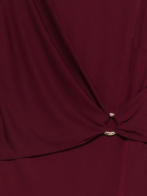 Lauren Ralph Lauren draped buckle midi dress - Red