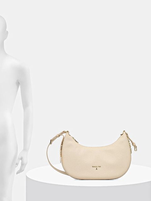 Patrizia Pepe torebka skórzana kolor beżowy 8B0311 L001