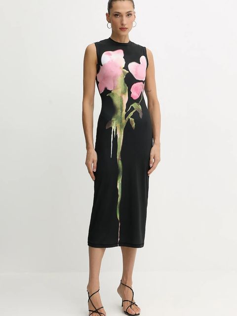 Stine Goya sukienka 0 kolor czarny midi dopasowana SG-AW25-D104-2244 - zdjęcie produktu nr 1