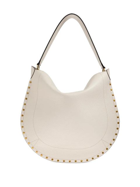 ISABEL MARANT Oskan studded shoulder bag - Neutrals