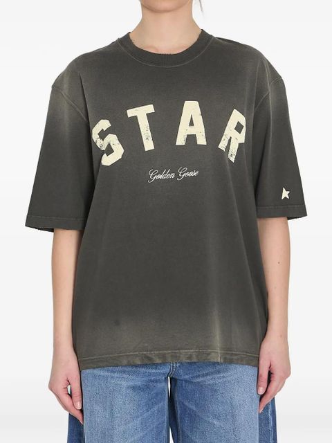 Golden Goose star-appliqué jersey T-shirt - Grey - zdjęcie produktu nr 2