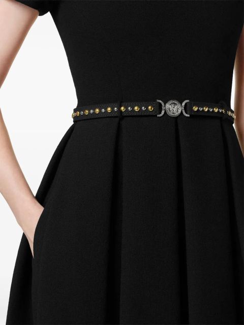 Versace A-line belted mini dress - Black