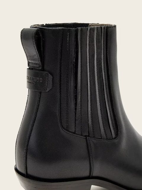 AllSaints sztyblety skórzane Marcie Chelsea damskie kolor czarny na słupku W017FD